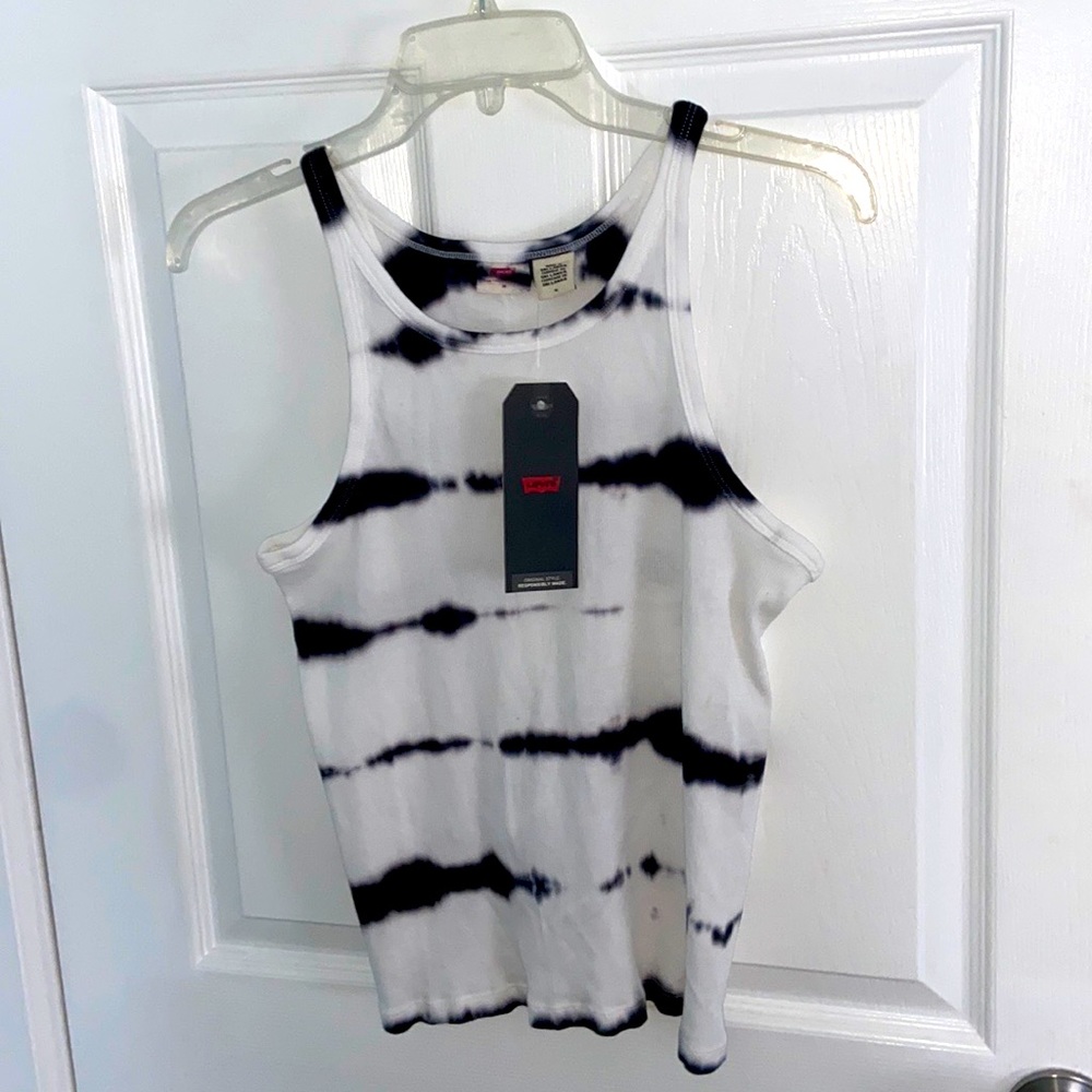 NWT Medium Levi’s White Tye-Dye Tank Top